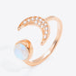 Natural Moonstone and Zircon Sun & Moon Open Ring - Cheeky Chic Boutique