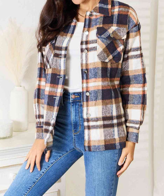 Full Moon Plaid Shacket - Cheeky Chic Boutique