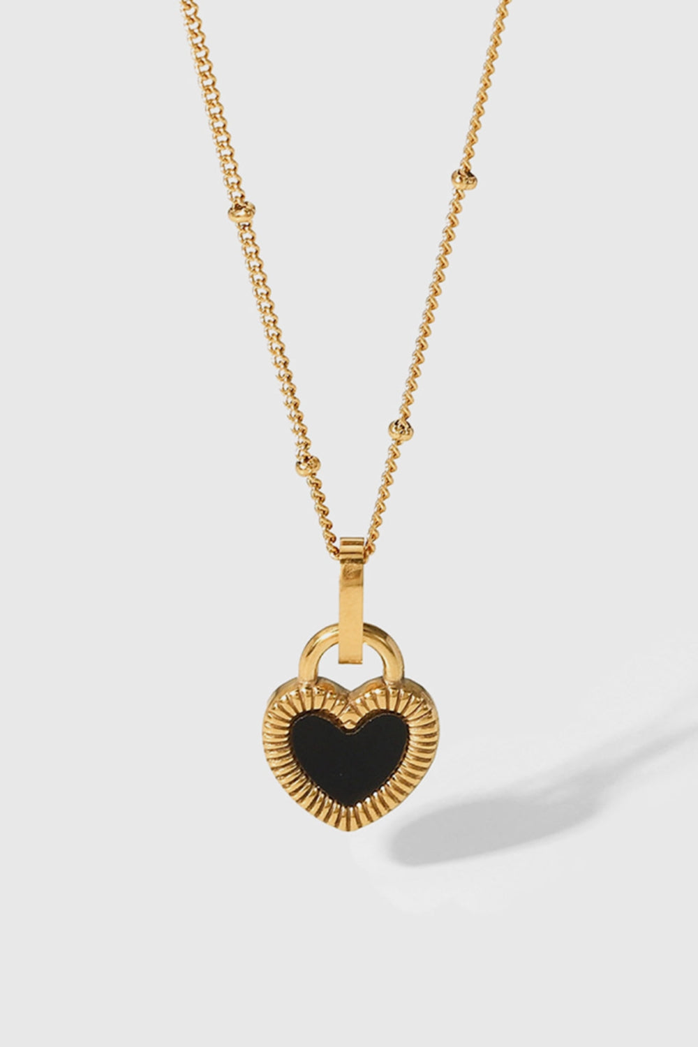 Contrast Heart Pendant Necklace - Cheeky Chic Boutique