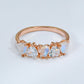 Moonstone and Zircon Heart Ring - Cheeky Chic Boutique