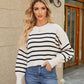 Right on Time Striped Sweater - Cheeky Chic Boutique