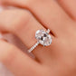 Platinum-Plated Side Stone 2 Carat Moissanite Ring - Cheeky Chic Boutique