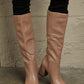 East Lion Corp Block Heel Knee High Boots - Cheeky Chic Boutique