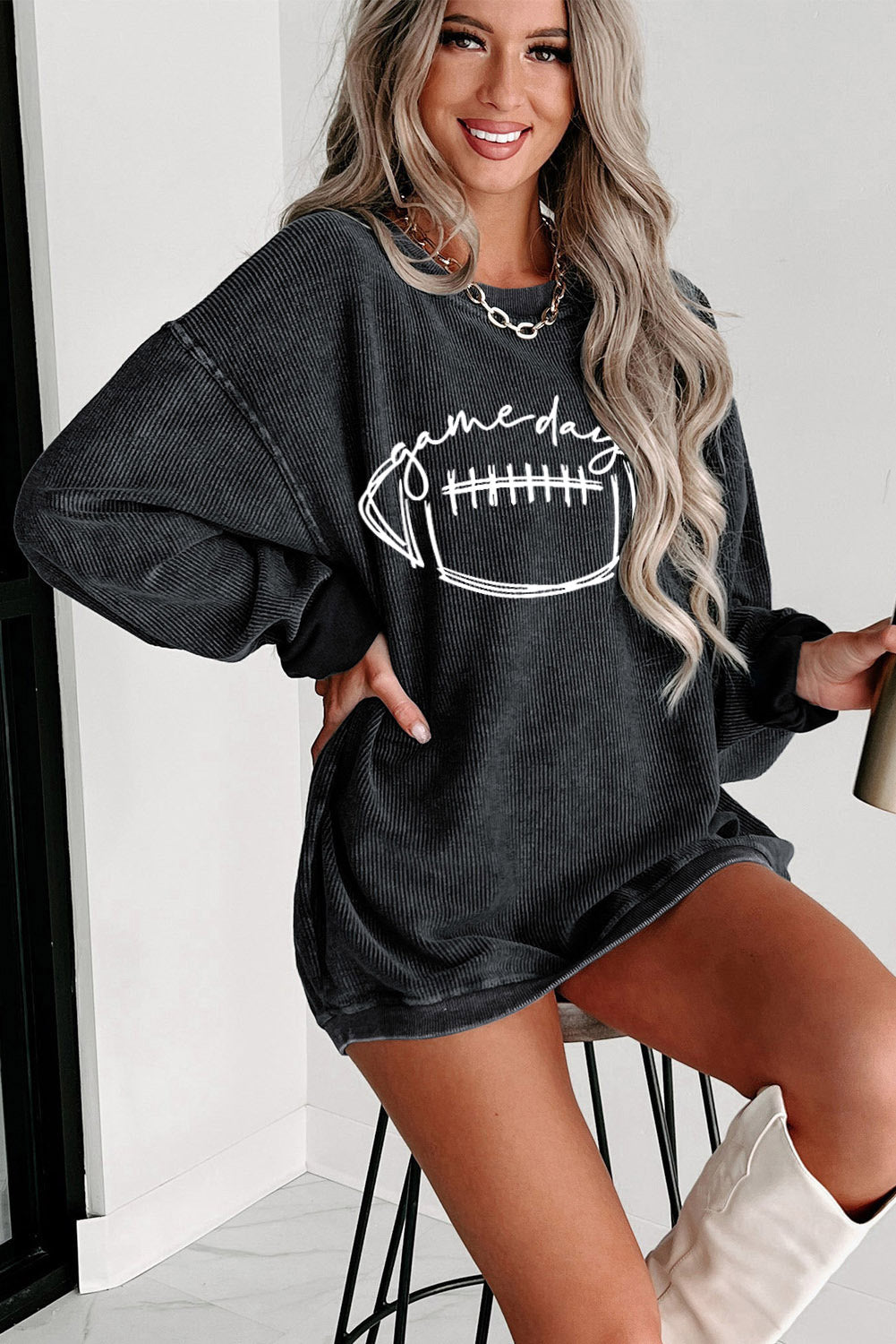 Oversized sweatshirt - Black/NFL - Ladies