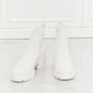 MMShoes Work For It Matte Lug Sole Chelsea Boots in White - Cheeky Chic Boutique