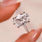 Platinum-Plated Side Stone 2 Carat Moissanite Ring - Cheeky Chic Boutique