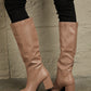 East Lion Corp Block Heel Knee High Boots - Cheeky Chic Boutique