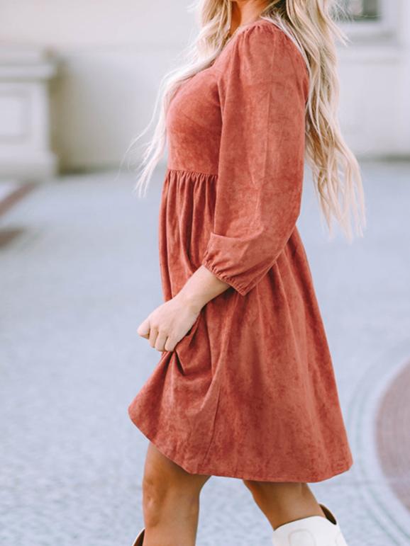 Fields of Fall Mini Dress - Cheeky Chic Boutique