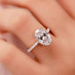 Platinum-Plated Side Stone 2 Carat Moissanite Ring - Cheeky Chic Boutique