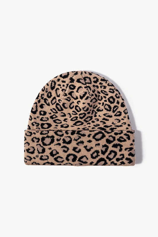 Leopard Pattern Cuffed Beanie - Cheeky Chic Boutique