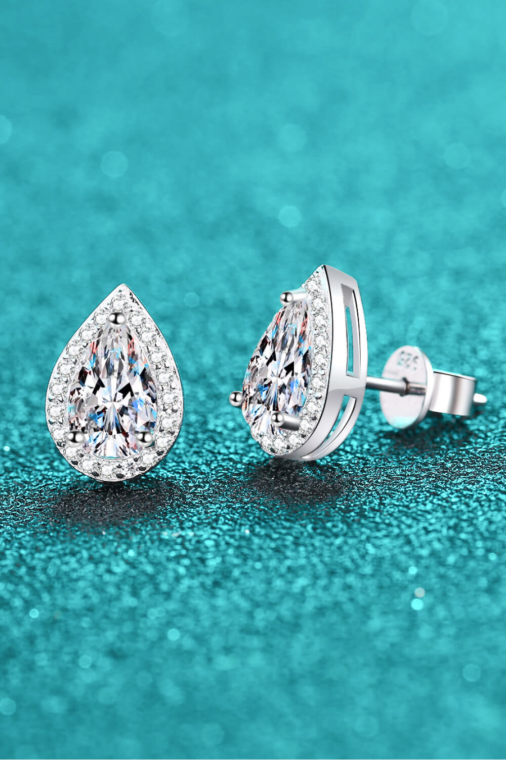 Moissanite Teardrop Stud Earrings - Cheeky Chic Boutique