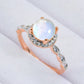 Round Moonstone Ring - Cheeky Chic Boutique