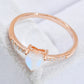 Natural Moonstone Heart 18K Rose Gold-Plated Ring - Cheeky Chic Boutique